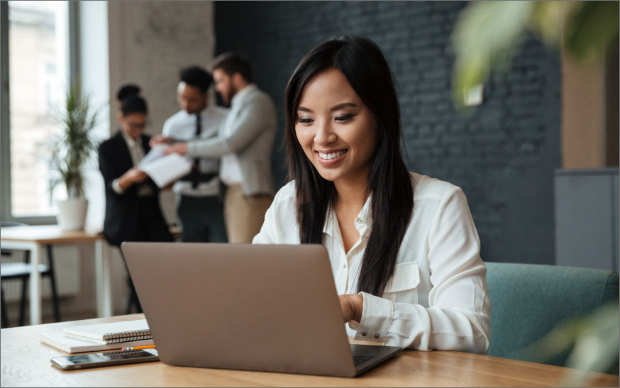 lady working on laptop